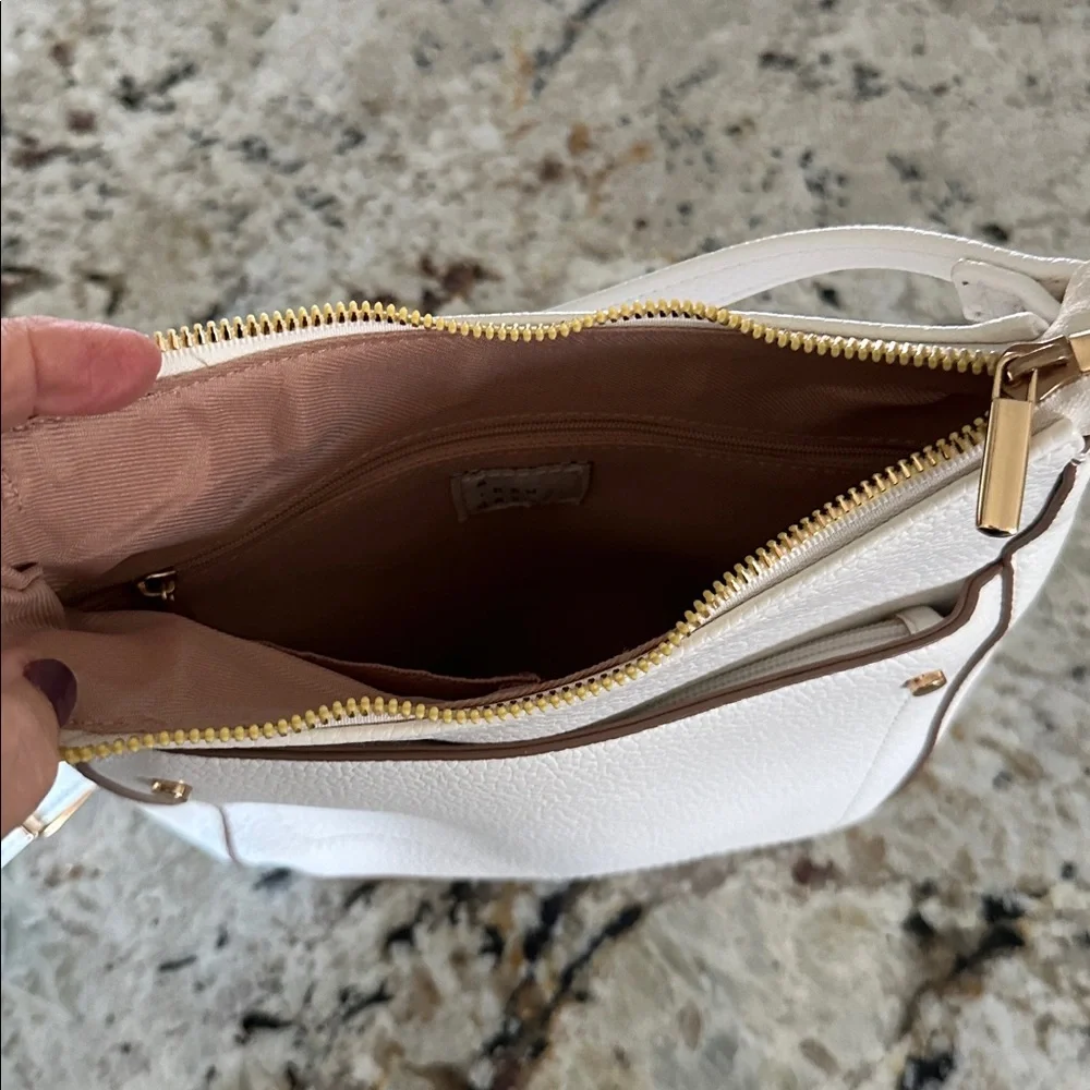 a. new day White Crossbody Bag gold hardware